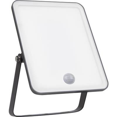 Stehleuchte mit rechteckigem weißen Diffusor und schwarzem Rahmen, geeignet für moderne Innenräume.