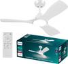 Philips LED Olas Deckenventilator 30 W (Ø x H) 1070 mm x 310 mm Weiß mit Fernbedienung, Dimmbar