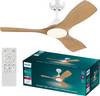 Philips LED Olas Deckenventilator 30 W (Ø x H) 1070 mm x 310 mm Weiß mit Fernbedienung, Dimmbar