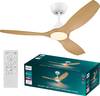 Philips LED Olas Deckenventilator 30 W (Ø x H) 1320 mm x 310 mm Weiß mit Fernbedienung, Dimmbar