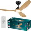 Philips LED Olas Deckenventilator 30 W (Ø x H) 1320 mm x 310 mm Schwarz mit Fernbedienung, Dimmbar