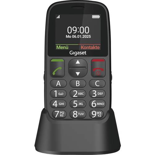 Gigaset GL395 Handy SOS Taste, Spritzwassergeschützt, Staubgeschützt Schwarz