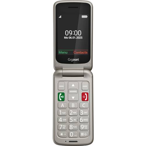 Gigaset GL595 Handy SOS Taste, Spritzwassergeschützt, Staubgeschützt Silber