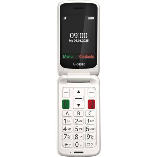 Gigaset GL595 Handy SOS Taste, Spritzwassergeschützt, Staubgeschützt Weiß
