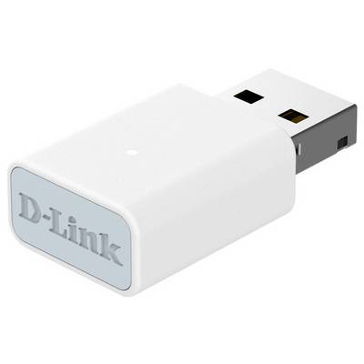 Ein weißer USB-WLAN-Adapter der Marke D-Link, der zur kabellosen Netzwerkverbindung verwendet wird.