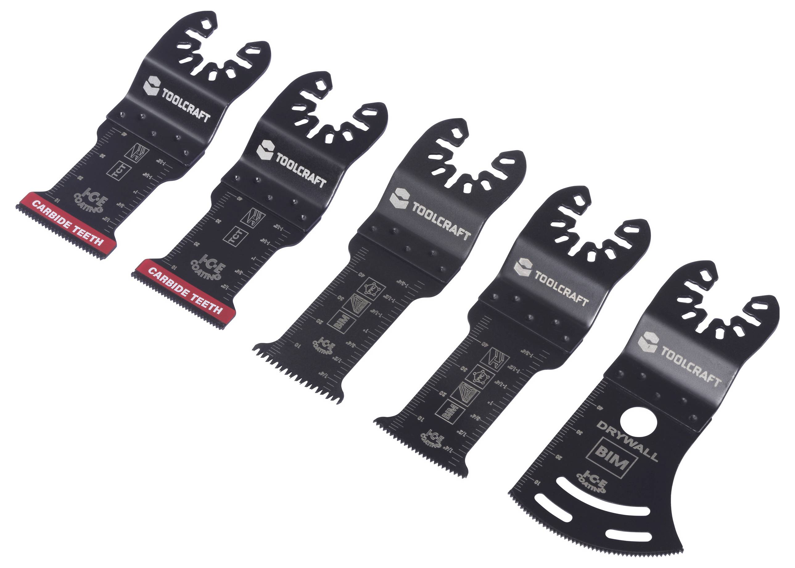 TOOLCRAFT TO-10285188 Bimetall, Carbide Multifunktionswerkzeug-Zubehör-Set 5 St.-2
