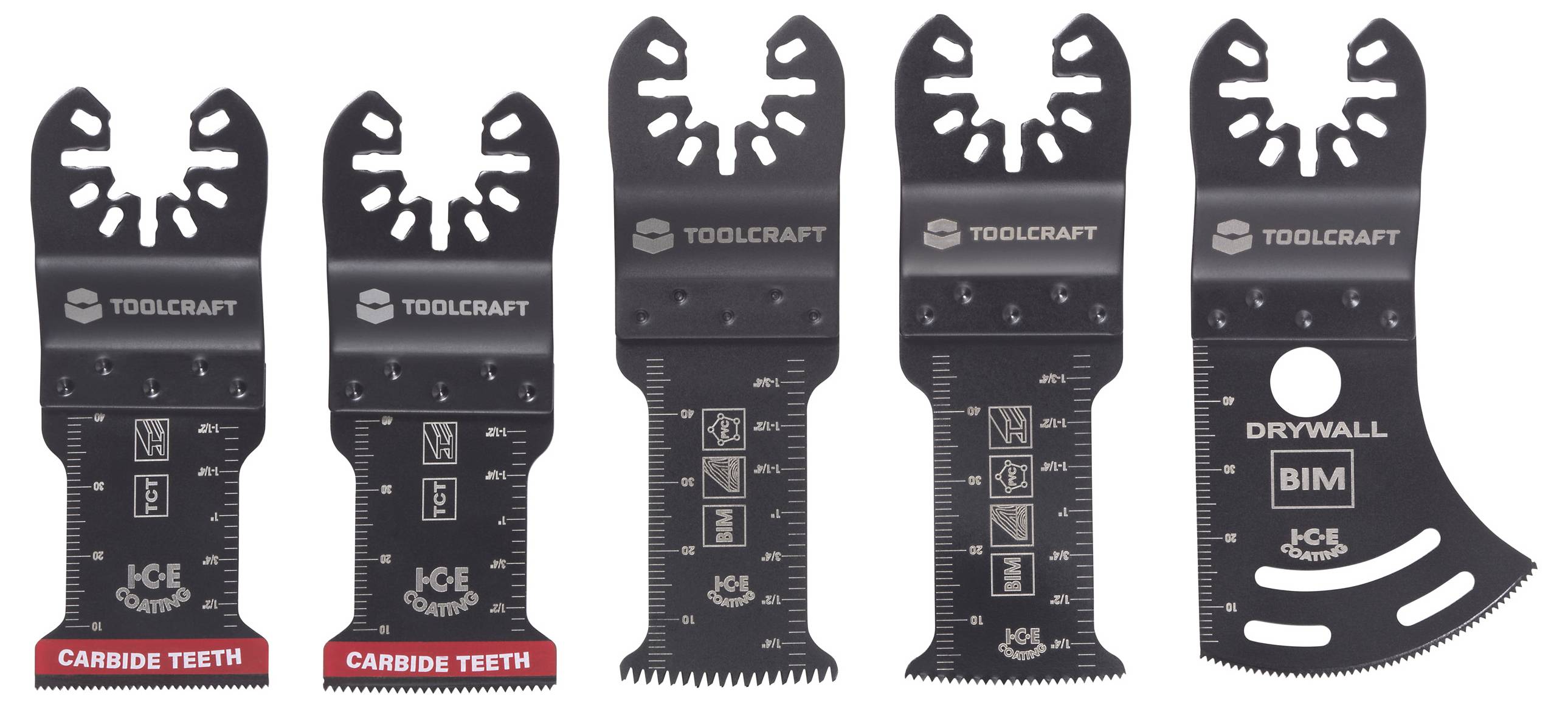 TOOLCRAFT TO-10285188 Bimetall, Carbide Multifunktionswerkzeug-Zubehör-Set 5 St.-3