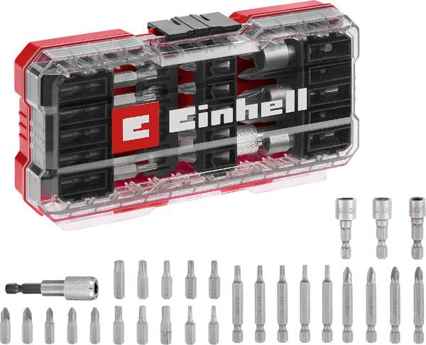 Einhell S-CASE Bitset 28tlg LS 108613 Bit-Set  1/4" (6.3 mm), PZ, PH, Schlitz, Sechskant, TX
