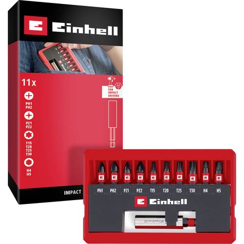 Thumbnail - Einhell Impact Bit Taschenbox 11tlg 118673 Bit-Set 1/4 (6.3 mm), PH, PZ, TORX, Sechskant