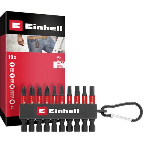 Thumbnail - Einhell Karabiner Impact Bit Set 10tlg 118633 Bit-Set 1/4 (6.3 mm), PH, PZ, TORX, Sechskant