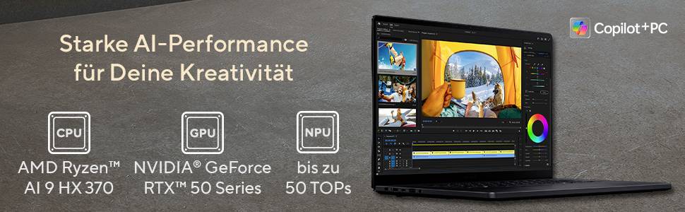 ASUS ProArt P16 H7606WM-RJ049X - AMD Ryzen AI 9 HX 370 - 32 GB RAM - 1 TB NVMe - 16" - TL: Deutsch, QWERTZ-6