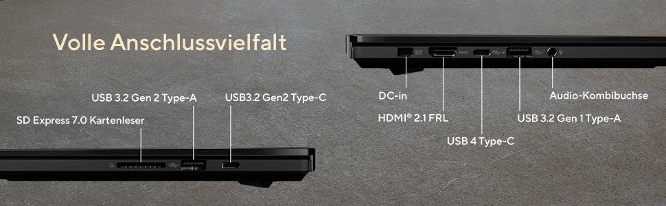 ASUS ProArt P16 H7606WM-RJ049X - AMD Ryzen AI 9 HX 370 - 32 GB RAM - 1 TB NVMe - 16" - TL: Deutsch, QWERTZ-10