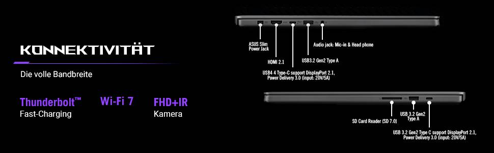 ASUS ROG Zephyrus G16 GA605KM-QR004W - AMD Ryzen AI 7 350 - 16 GB RAM - 1 TB NVMe - 16" - TL: Deutsch, QWERTZ-11
