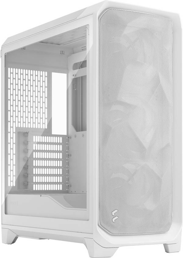 Fractal Design FD-C-MES3A-04 Tower PC-Gehäuse  Weiß Seitenfenster, Staubfilter, 3 vorinstallierte Lüfter