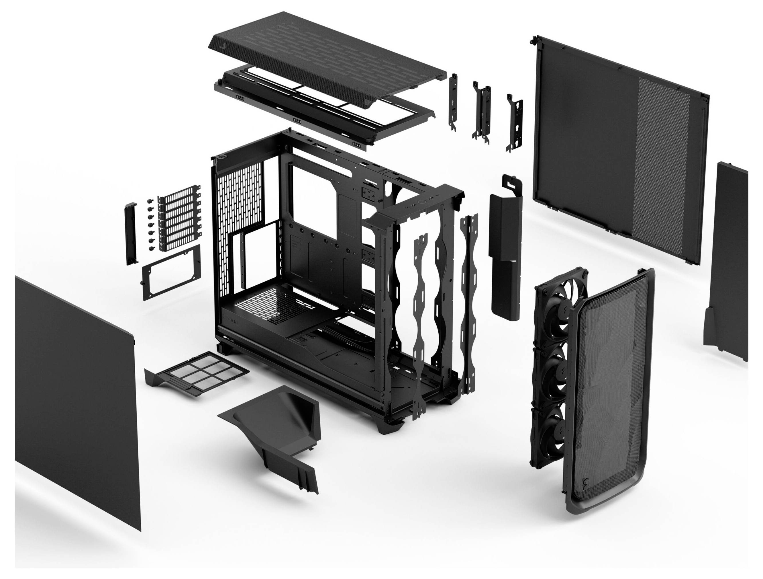 Fractal Design FD-C-MES3X-01 Tower PC-Gehäuse Schwarz Staubfilter-13