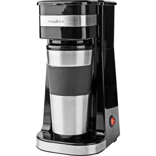 Nedis KACM300FBK Kaffeemaschine Schwarz, Silber