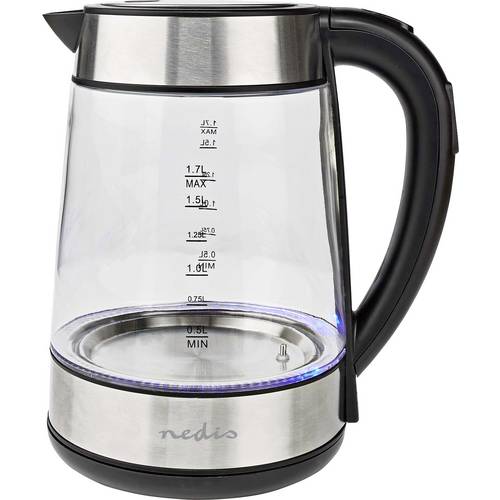 Thumbnail - Nedis KAWK320EGS Wasserkocher Silber, Transparent Fassungsvermögen: 1.7 l