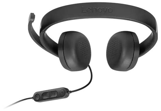 Lenovo 4XD1P83425 On Ear Headset Bluetooth®, Kabellos, kabelgebunden Stereo Schwarz Lautstärkeregelung-5