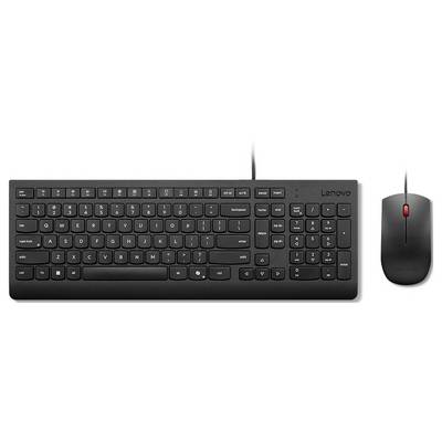Lenovo 4X31R64414 Kabelgebunden Tastatur, Maus-Set Multimediatasten Deutsch, QWERTZ Schwarz-0