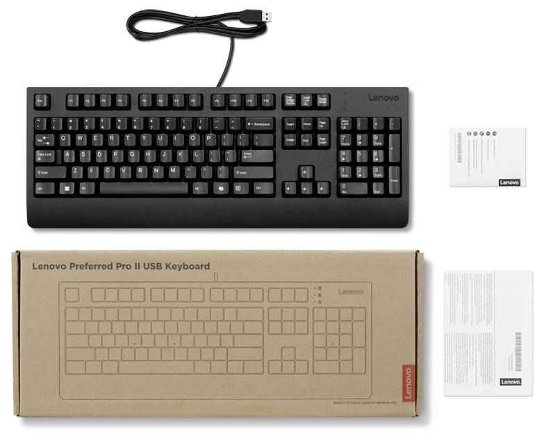 Lenovo 4Y41R64596 USB Tastatur Deutsch, QWERTZ Schwarz-2