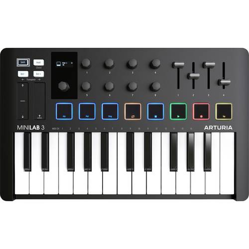 Thumbnail - Arturia MiniLab 3 Keyboard Schwarz