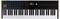 Ein schwarzer MIDI-Keyboard-Controller mit 16 Drum-Pads, 9 Reglern, 9 Fadern, einem Display und 49 Tasten.