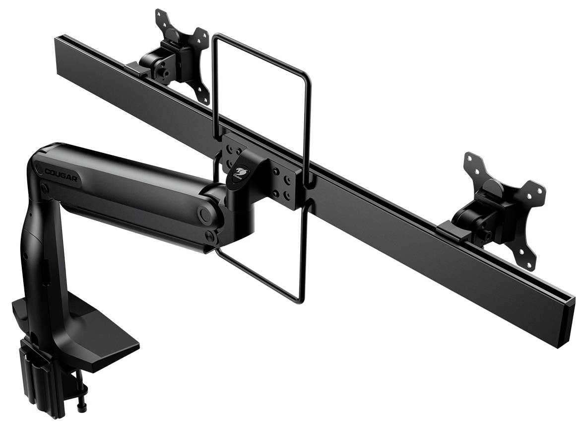Cougar CGR-SDA-SB-01 Monitorhalterung 2 Display(s) 88,9 cm (35") Schwarz Höhenverstellbar-1