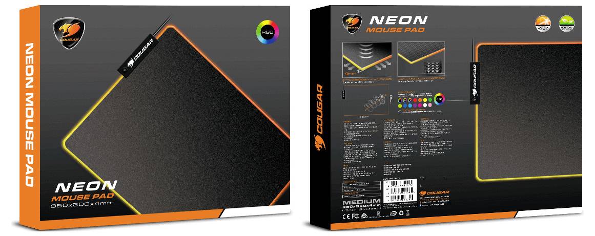 Cougar CGR-NEON Gaming-Mauspad Schwarz-4
