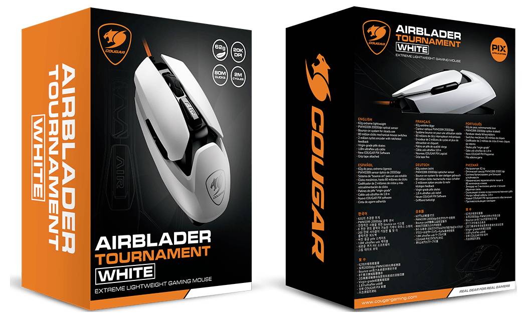 Cougar CGR-WONW-M487 Gaming-Maus Kabelgebunden Optisch Weiß 6 Tasten 20000 dpi-7