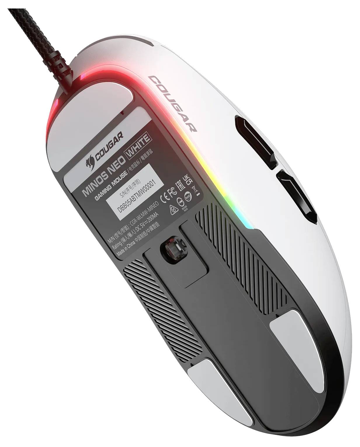 Cougar CGR-WLMW-MINEO Gaming-Maus Kabelgebunden Optisch Weiß 6 Tasten 6200 dpi-7