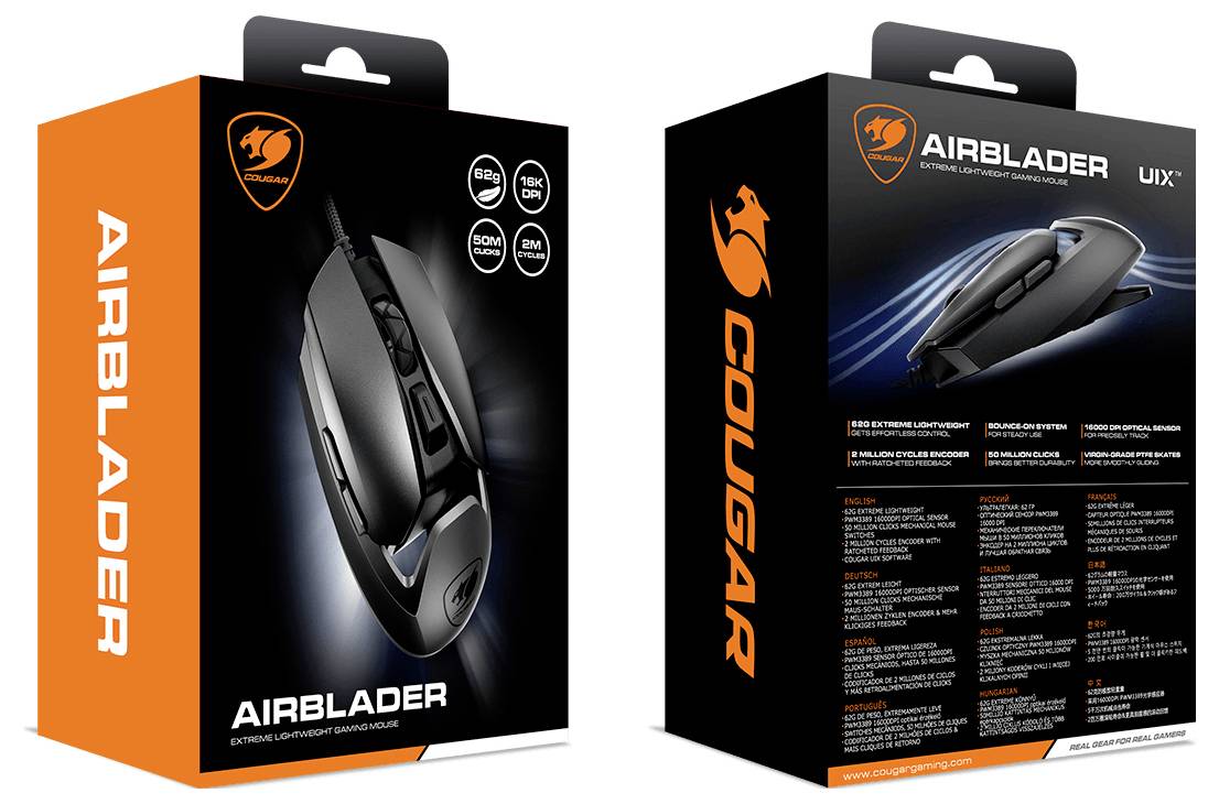 Cougar CGR-WONB-410M Gaming-Maus Kabelgebunden Optisch Schwarz 6 Tasten 16000 dpi-8