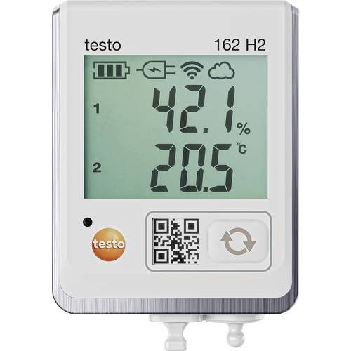 testo 0572 1625 162 H2 Multi-Datenlogger Messgröße Temperatur, Luftfeuchtigkeit inkl. Wandhalterung