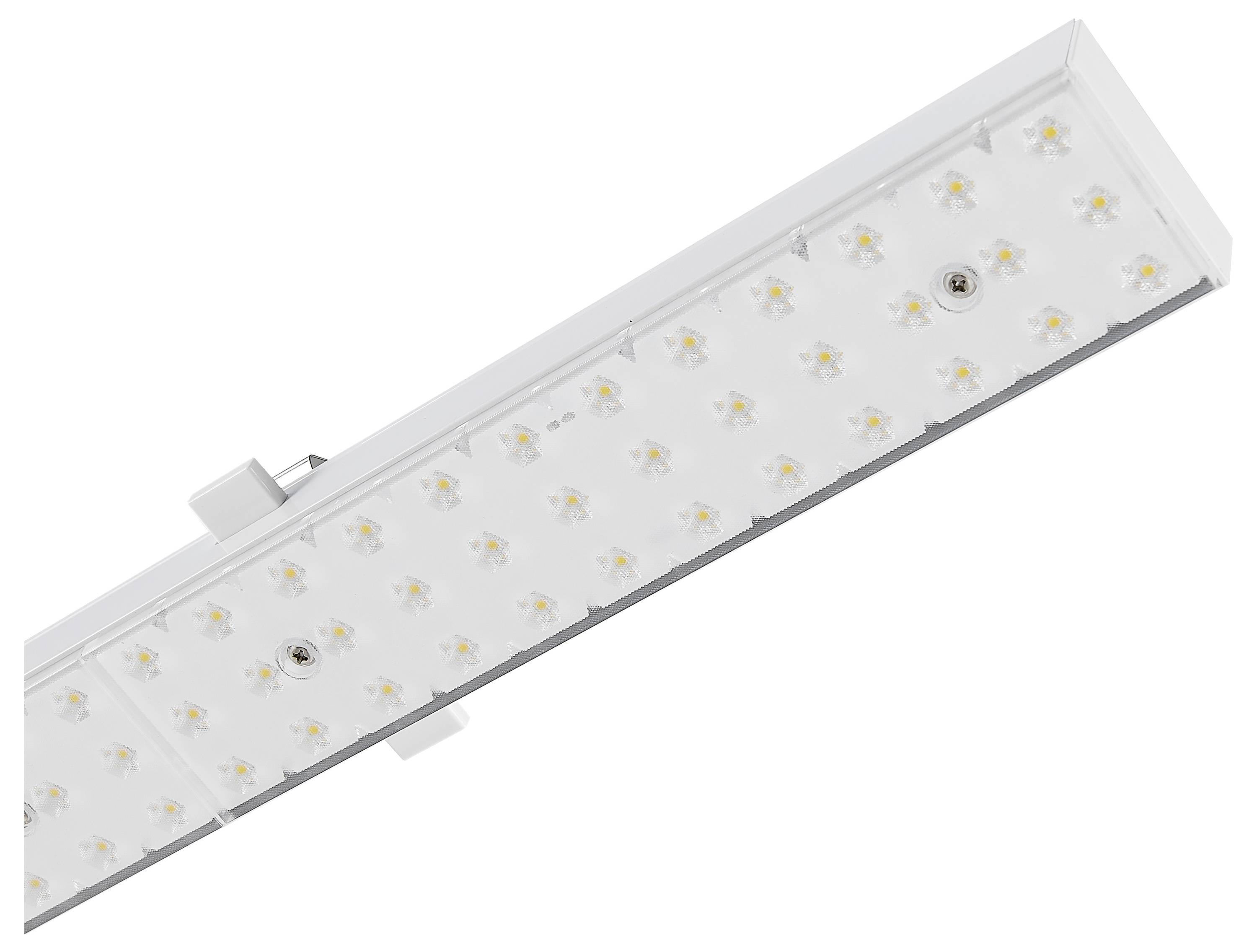 LED-Lichtleiste mit 24 integrierten Leuchtdioden in einem länglichen weißen Gehäuse, geeignet für leistungsstarke Beleuchtung.