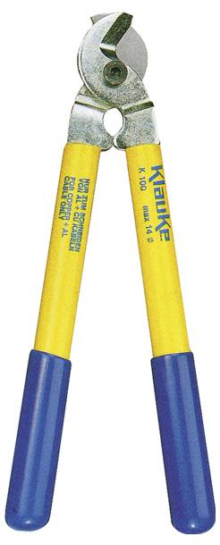 Thumbnail - Klauke K100 Kabelschere Geeignet für (Abisoliertechnik) Alu- und Kupferkabel, ein- und mehrdrähtig 14 mm