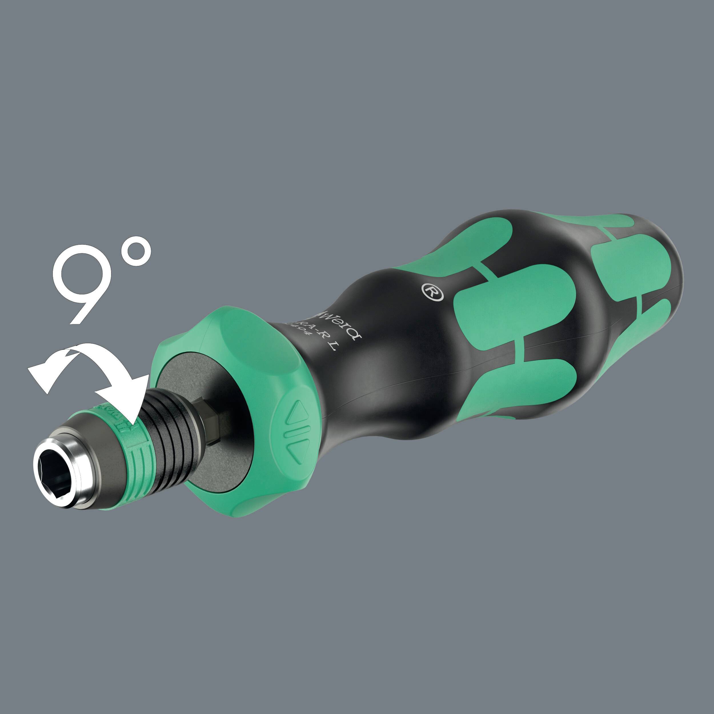 Wera 838 RA-R L Werkstatt Ratschen-Schraubendreher 1/4" (6.3 mm) DIN ISO 1173-1