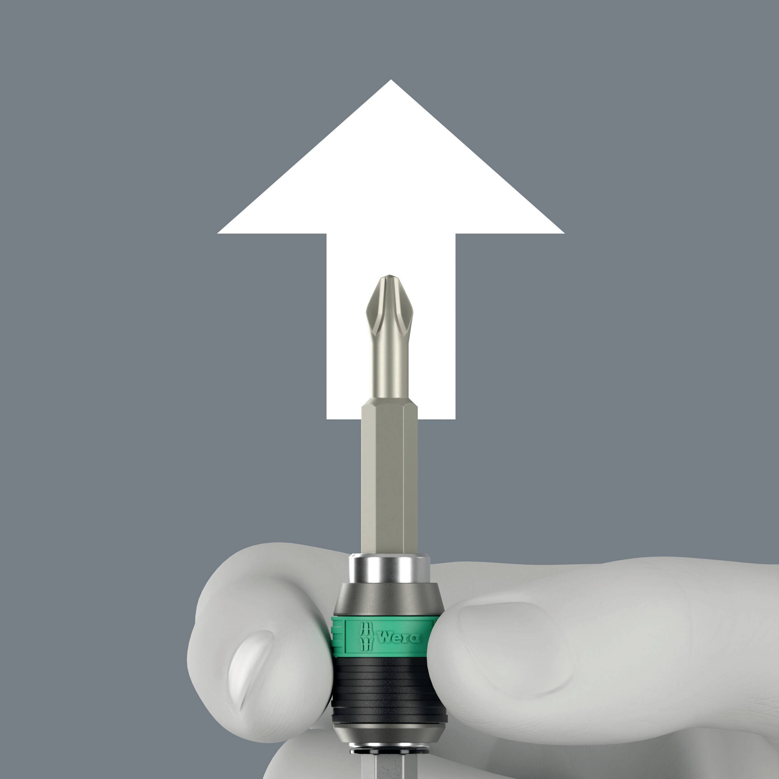 Wera Kompakt 60 RA-R 1 Werkstatt Bit-Set 1/4" (6.3 mm) 17-teiliges-6