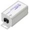 Ein kompaktes Netzwerkgerät mit der Bezeichnung 'Hi-UFTM PoE++ Over UTP Extender' mit einem Anschluss zum Verbinden von Ethernet-Kabeln, das zur Erweiterung der Netzwerkreichweite verwendet wird.