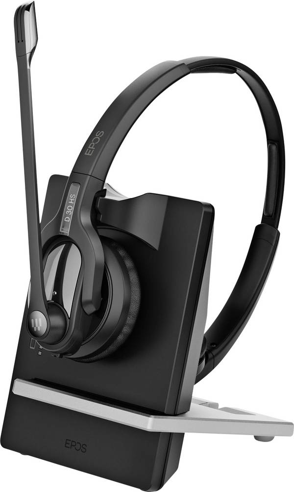 EPOS IMPACT D 30 Phone  On Ear Headset Kabellos, DECT Stereo Schwarz  Headset, Lautstärkeregelung Telefon