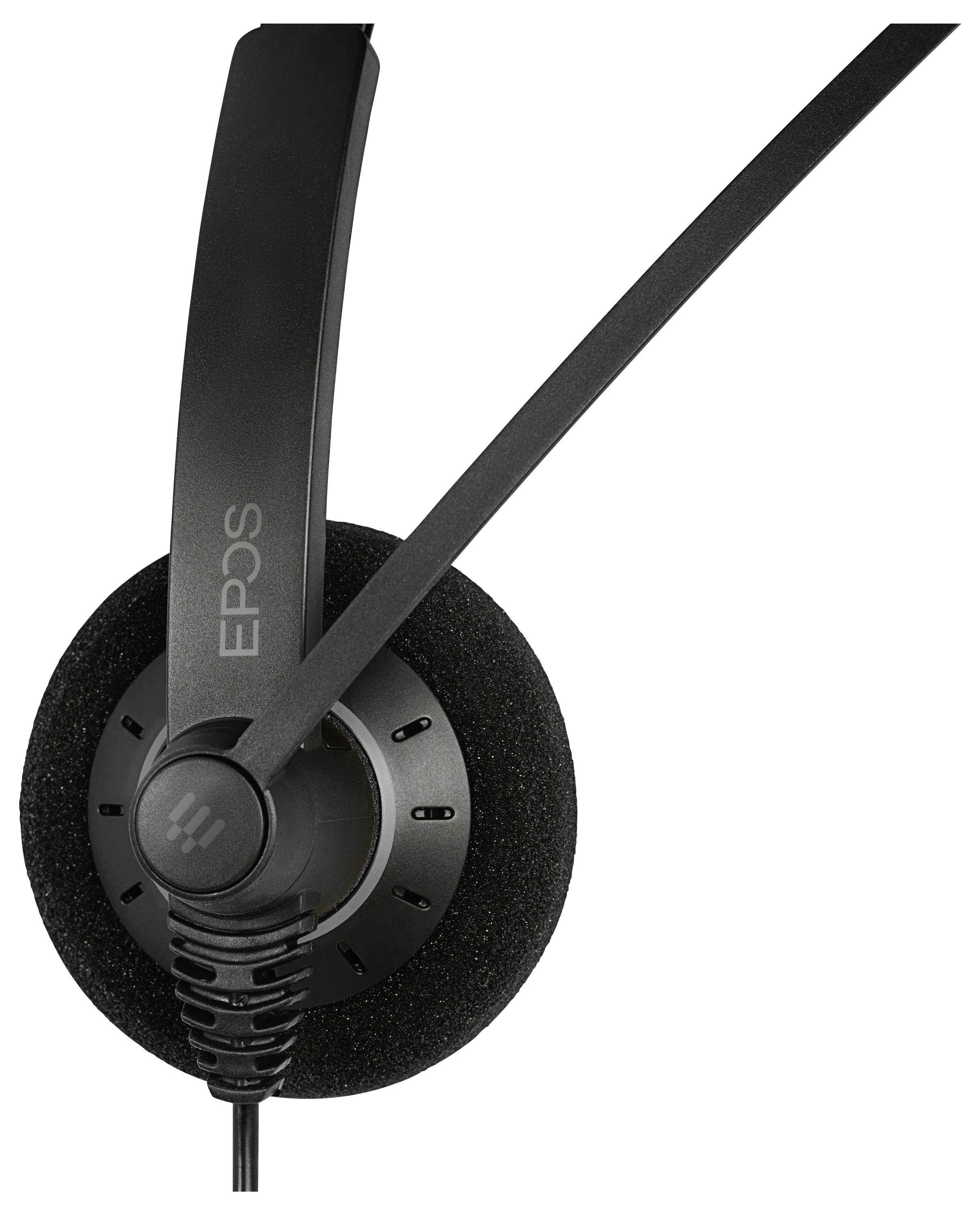 EPOS IMPACT SC 60 On Ear Headset kabelgebunden Stereo Schwarz Noise Cancelling, Mikrofon-Rauschunterdrückung Headset, La-7