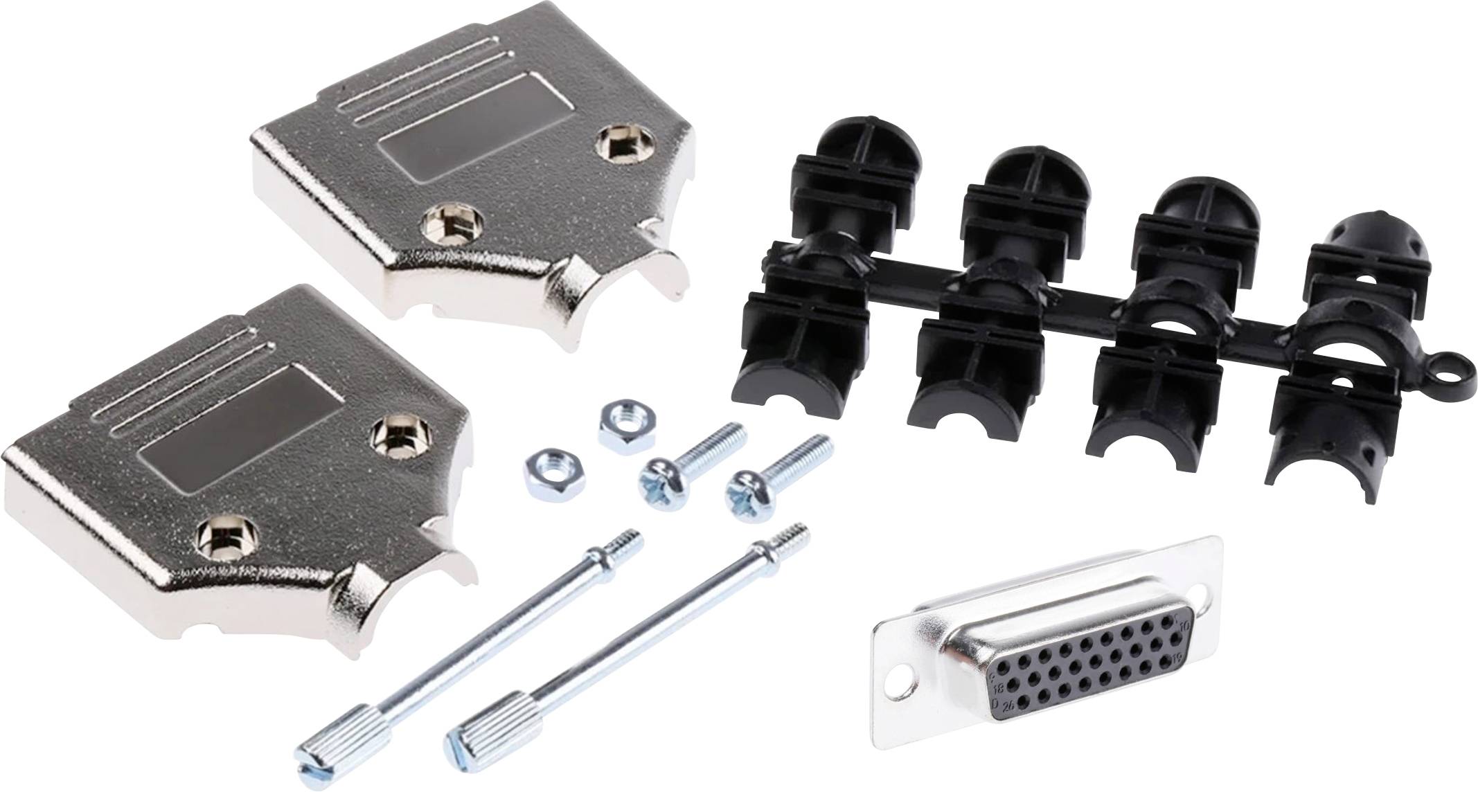 MH Connectors MHDTPK15HD26FS-K D-SUB Buchsenleisten-Set 180 ° Polzahl: 15 Lötkelch 1 St.-0