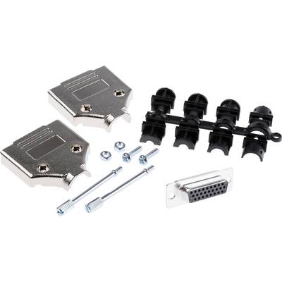 MH Connectors MHDTPK15HD26FS-K D-SUB Buchsenleisten-Set 180 ° Polzahl: 15 Lötkelch 1 St.-0