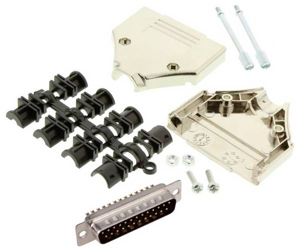 MH Connectors  MHDTPK25-DM25P-K D-SUB Stiftleisten-Set 180 ° Polzahl: 25 Lötkelch 1 St.