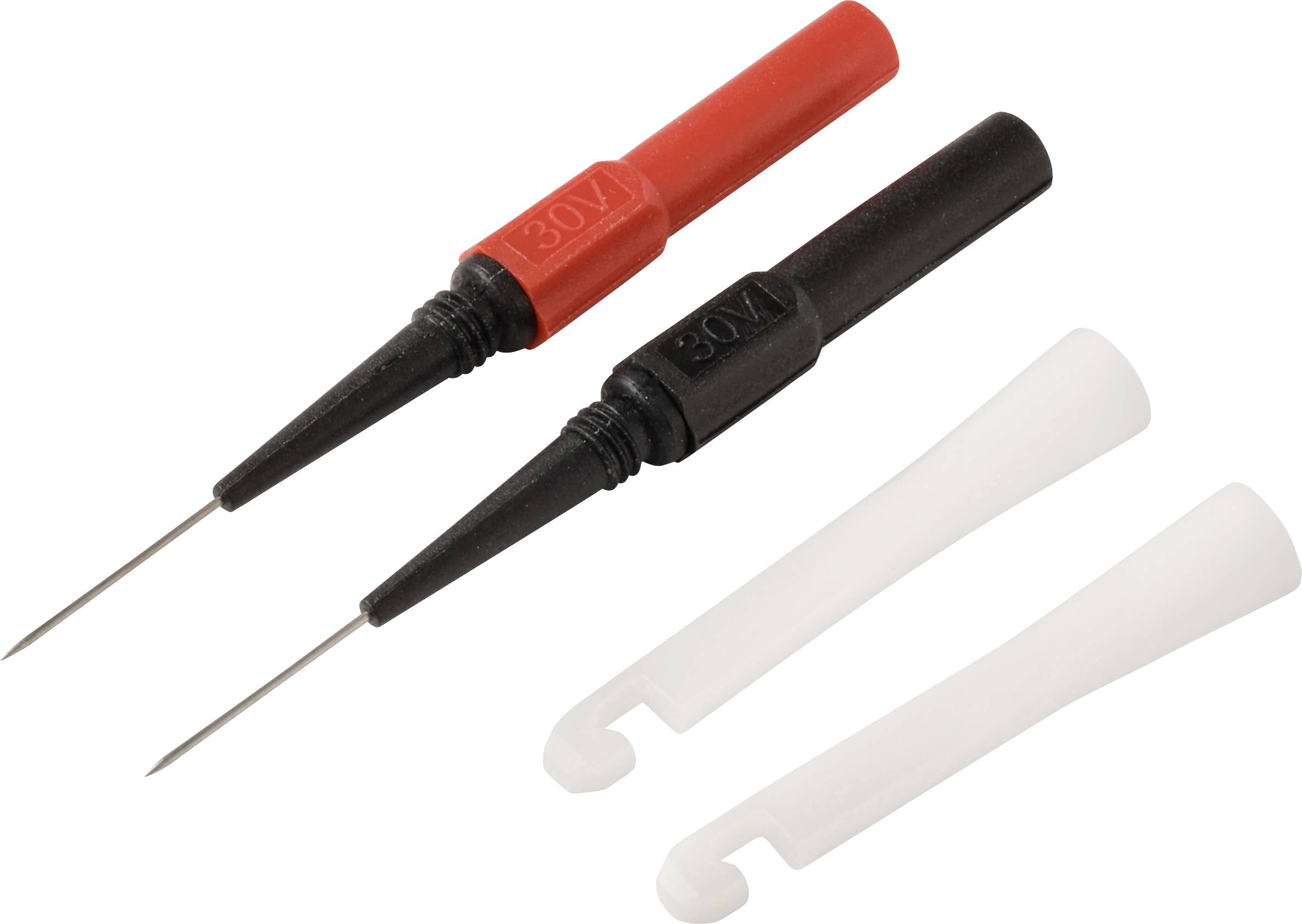 VOLTCRAFT MMS-130 Messspitze Messnadel 0,7 mm Durchmesser Steckanschluss 4 mm Schwarz, Rot 3 A Paar