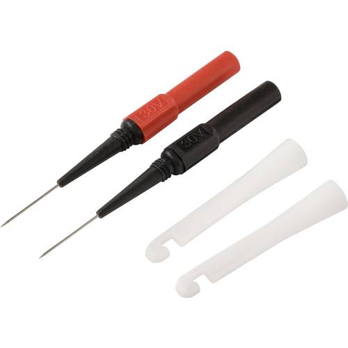 VOLTCRAFT MMS-130 Messspitze Messnadel 0,7 mm Durchmesser Steckanschluss 4 mm Schwarz, Rot 3 A Paar