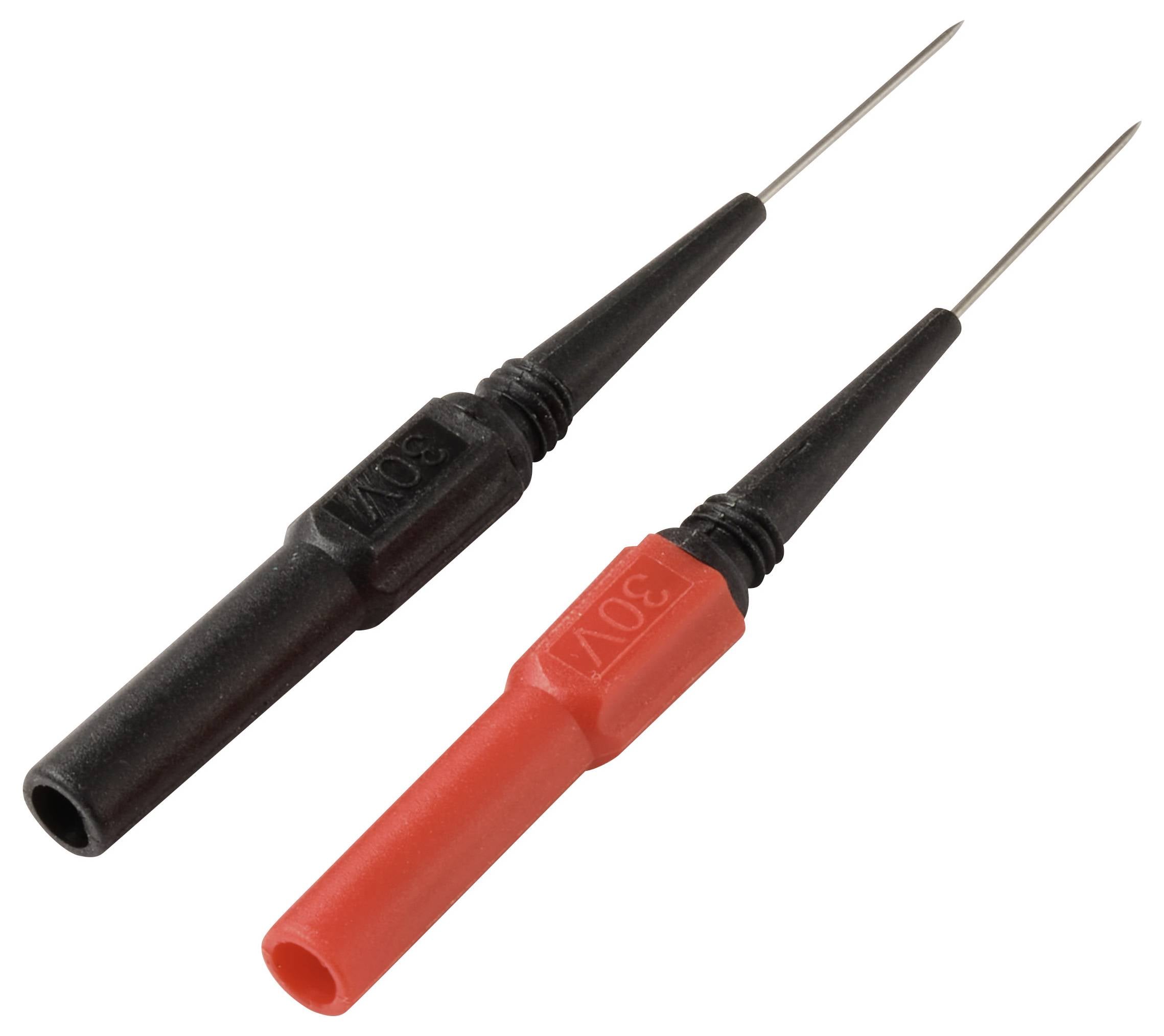 VOLTCRAFT MMS-130 Messspitze Messnadel 0,7 mm Durchmesser Steckanschluss 4 mm Schwarz, Rot 3 A Paar-1