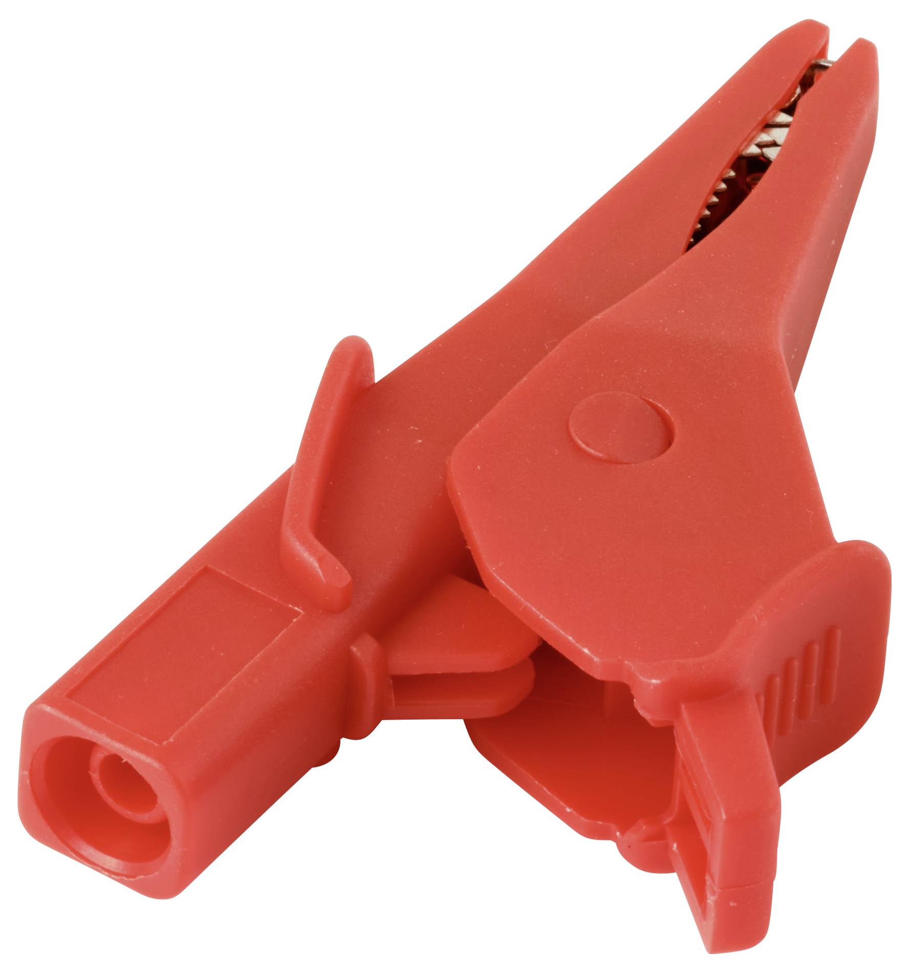 VOLTCRAFT MSK-135 Krokodilklemme gekrümmt CAT IV 600 V, CAT III 1000 V 10 A Rot-1