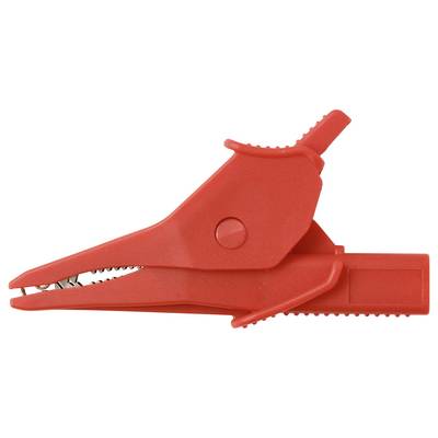 VOLTCRAFT MSK-135 Krokodilklemme gekrümmt CAT IV 600 V, CAT III 1000 V 10 A Rot-2