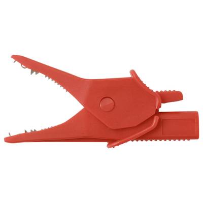 VOLTCRAFT MSK-135 Krokodilklemme gekrümmt CAT IV 600 V, CAT III 1000 V 10 A Rot-3