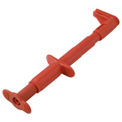 VOLTCRAFT MSK-140 Rot Sicherheits-Flachmessabgreifer für Stromschienen Steckanschluss 4 mm CAT III 1000 V 10 A Rot-1