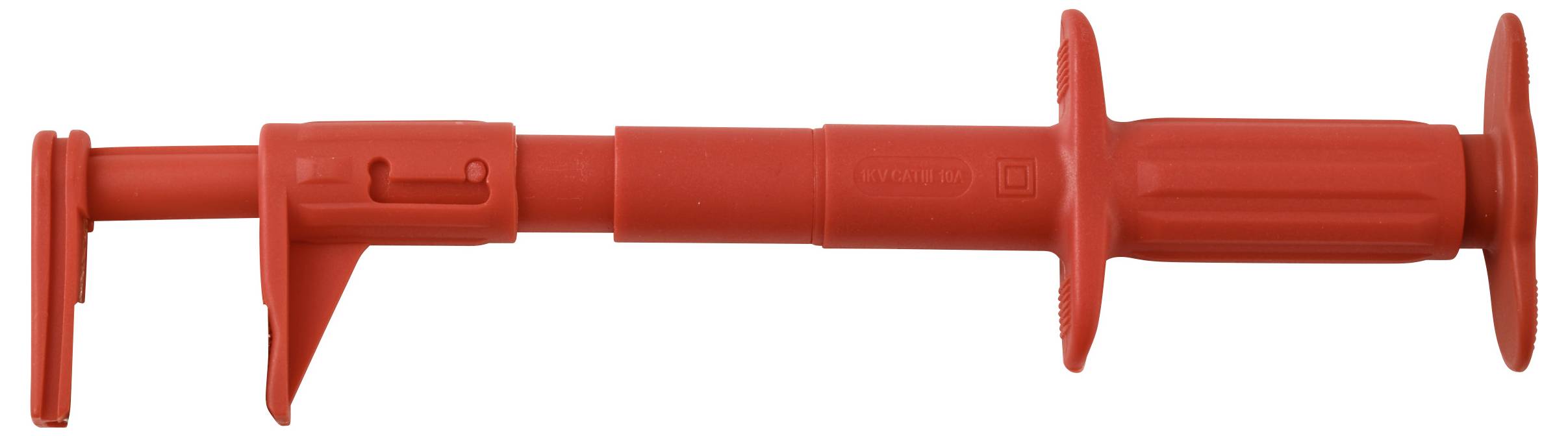 VOLTCRAFT MSK-140 Rot Sicherheits-Flachmessabgreifer für Stromschienen Steckanschluss 4 mm CAT III 1000 V 10 A Rot-3